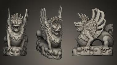 Indian sculptures Bali statue 018 3d model